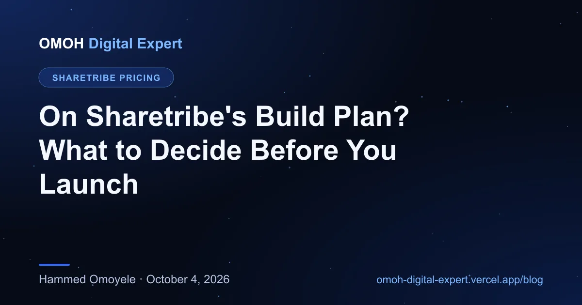 On Sharetribe's Build Plan? What to Decide Before You Launch