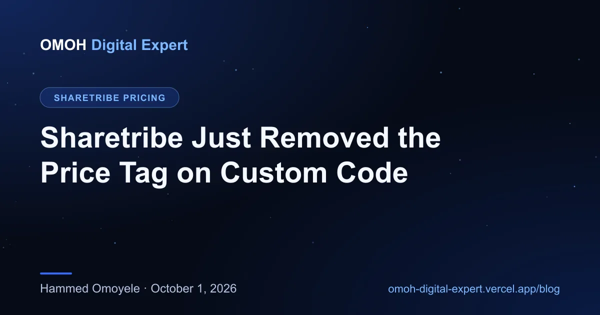 Sharetribe Just Removed the Price Tag on Custom Code